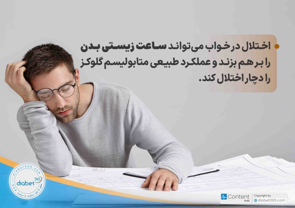 10 راهکار برای خواب باکیفیت در افراد دیابتی‌: اختلال در خواب می‌تواند ساعت زیستی بدن را بر هم بزند و عملکرد طبیعی متابولیسم گلوکز را دچار اختلال کند.