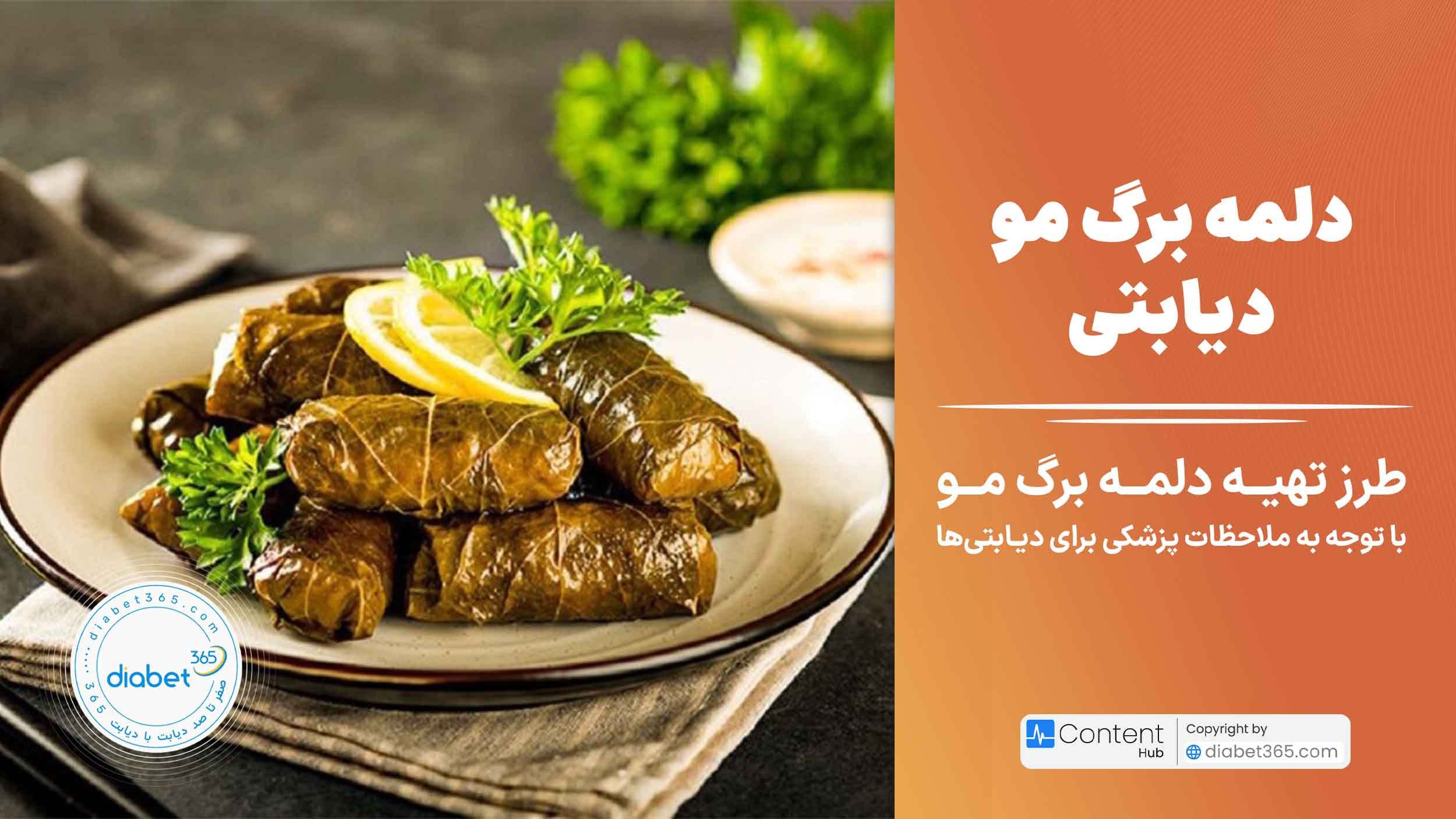 طرز تهیه دلمه برگ مو دیابتی