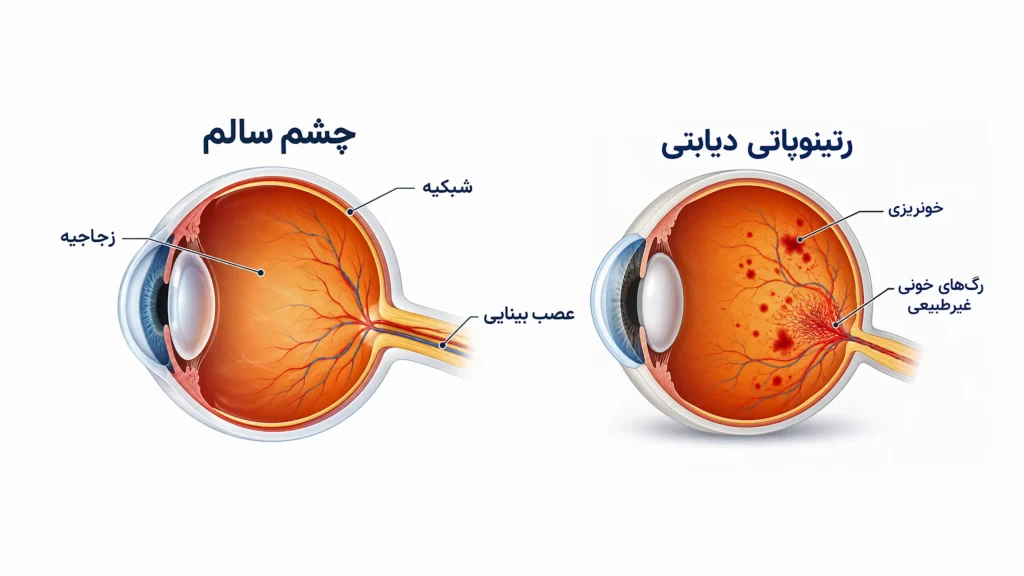 رتینوپاتی و عوارض چشمی دیابت؛ علائم و راههای پیشگیری
